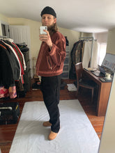 Load image into Gallery viewer, 1990s Armani Object Dyed Bordeaux Blouson with Pink Contrast Pipping - Size XL