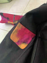 Load image into Gallery viewer, aw1997 Issey Miyake Wool Vibrant Camo Blazer with Leather Trim - Size L