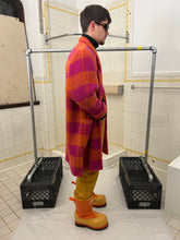 Load image into Gallery viewer, 1980s Armani Plaid Boiled Wool Overcoat - Size M