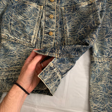Load image into Gallery viewer, ss2007 Issey Miyake Rose Embossed Paneled Denim Jacket - Size XS