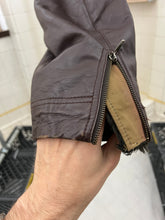 Load image into Gallery viewer, 1990s Armani Leather Bomber With Quilted Lining - Size M