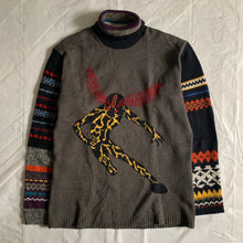 Load image into Gallery viewer, aw2007 Yohji Yamamoto Intarsia Cyborg 009 Villian Turtleneck Sweater - Size L