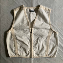 Load image into Gallery viewer, 1990s Armani White with Beige Trim Racer Vest - Size L