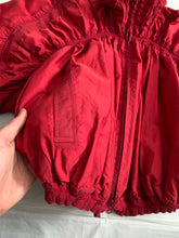 Load image into Gallery viewer, aw2007 Issey Miyake APOC Cropped Red Jacket with Pleats and Ribbing Details - Size S