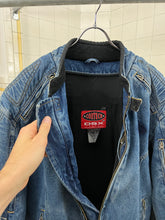Load image into Gallery viewer, Vintage Padded Denim Moto Jacket - Size L