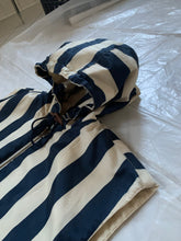 Load image into Gallery viewer, 1990s Armani Navy Pinstripe Oversized Hooded Vest - Size XL
