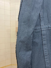Load image into Gallery viewer, 2000s Mandarina Duck Raw Cut Coated Fabric Shirt Jacket with Contrast Detailing - Size M