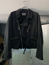 Load image into Gallery viewer, 1990s Armani Faded Grey Cotton Biker Jacket - Size M
