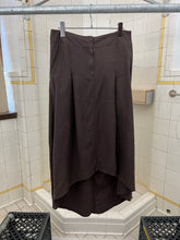 Load image into Gallery viewer, 2000s Mandarina Duck Brown Skirt with Center Pleat and Side Snap Detailing - Size M