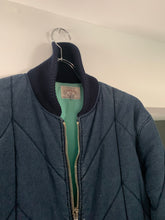 Load image into Gallery viewer, 1990s Armani Cropped Quilted Denim Bomber Jacket - Size L