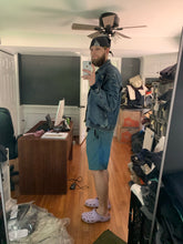 Load image into Gallery viewer, 1980s Katharine Hamnett Washed Denim Cargo Bomber - Size OS
