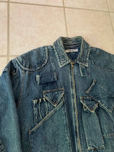 Load image into Gallery viewer, 1980s Katharine Hamnett Washed Denim Cargo Bomber - Size OS