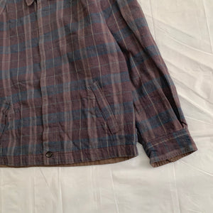 1980s CDGH Earth Tone Plaid Work Blouson - Size L