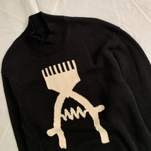 Load image into Gallery viewer, 2000s Yohji Yamamoto Buzzer Intarsia Sweater - Size M