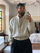 Load image into Gallery viewer, 1980s Issey Miyake White Quilted Nylon Bomber Jacket - Size S