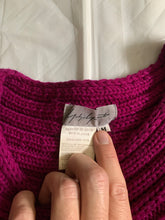 Load image into Gallery viewer, 1990s Yohji Yamamoto Magenta Circular Weave Wool Sweater - Size M