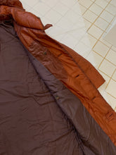 Load image into Gallery viewer, aw1994 Issey Miyake Translucent Burnt Orange Oversize Long Coat with Packable Hood - Size L
