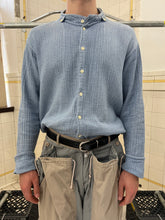 Load image into Gallery viewer, 1980s Marithe Francois Girbaud x Closed Textured Chambray Shirt with Buttoned Mandarin Collar - Size M
