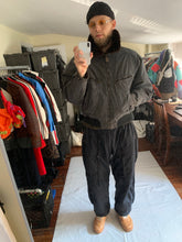 Load image into Gallery viewer, 1990s Armani Washed B-15 Bomber Jacket with Removable Fur Collar and Articulated Shoulder Gusset - Size XL