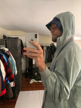 Load image into Gallery viewer, 1990s Katharine Hamnett Glacier Blue Military Parka with Ribbed Neck Hood - Size OS
