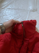 Load image into Gallery viewer, 1990s Armani Red High Neck Cropped Puffer Jacket - Size XS