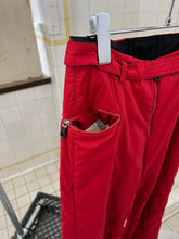 Load image into Gallery viewer, 2000s Armani Red Futuristic Padded Nylon Pants - Size M