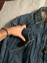 Load image into Gallery viewer, aw1986 Katharine Hamnett Denim Cargo Bomber Jacket - Size L