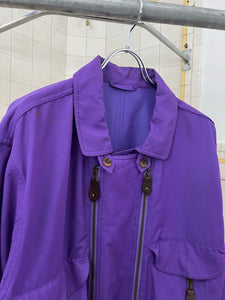 1980s Armani Dual Zip Iridescent Flight Jacket - Size XL