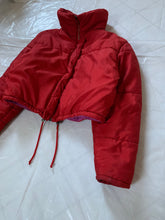 Load image into Gallery viewer, 1990s Armani Red High Neck Cropped Puffer Jacket - Size XS