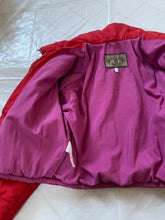 Load image into Gallery viewer, 1990s Armani Red High Neck Cropped Puffer Jacket - Size XS