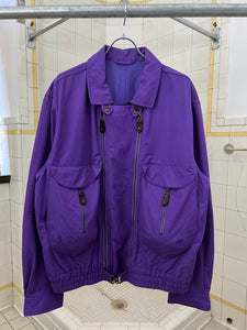 1980s Armani Dual Zip Iridescent Flight Jacket - Size XL