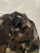 Load image into Gallery viewer, aw1997 Issey Miyake Wool Camo Blazer with Leather Trim - Size L