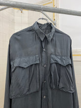 Load image into Gallery viewer, 1980s Katharine Hamnett Grey Silk Military Cargo Shirt - Size OS