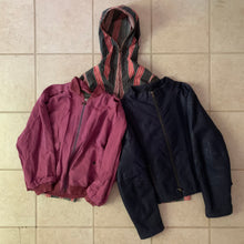 Load image into Gallery viewer, 1990s Armani Iridescent Magenta Linen Bomber with Cuff Detailing - Size S