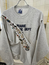 Load image into Gallery viewer, ss2021 Per Gotesson Slashed Vintage "Maine Athletic Dept." Crewneck with Vintage Jewelry - Size L/XL