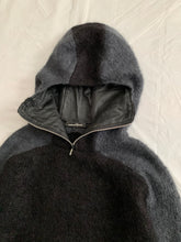 Load image into Gallery viewer, 2000s Vintage Grey and Black Mohair Ninja Hoodie - Size M