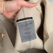 Load image into Gallery viewer, aw1995 Yohji Yamamoto Beige Raw Cut Wool Overcoat - Size OS