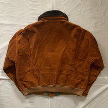 Load image into Gallery viewer, 1990s Armani Burnt Orange Corduroy B-15 Bomber Jacket with Removable Fur Collar and Articulated Shoulder Gusset - Size XL