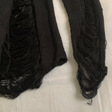 Load image into Gallery viewer, 1990s Yohji Yamamoto Destroyed Black Knitted Sweater - Size M