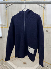 Load image into Gallery viewer, 1990s Final Home Knitted Hoodie with Nylon Sleeve Detail - Size M
