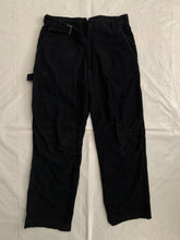 Load image into Gallery viewer, 2000s Armani Deep Black Articulated Corduroy Carpenter Pants - Size M