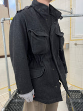 Load image into Gallery viewer, Late 1990s Mandarina Duck Thick Wool M65 Jacket with Grey Nylon Hood - Size L