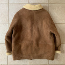 Load image into Gallery viewer, 1990s Armani Tan Suede Mouton Jacket - Size L