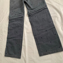 Load image into Gallery viewer, 2000s Lad Musician Gunmetal Modular Zip Offs with Pill Embroidery - Size M
