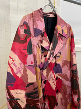 Load image into Gallery viewer, aw1997 Yohji Yamamoto Polyurethane Coated Abstract Print Trench Coat - Size OS