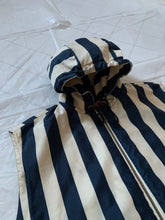 Load image into Gallery viewer, 1990s Armani Navy Pinstripe Oversized Hooded Vest - Size XL