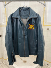 Load image into Gallery viewer, 2000s Yohji Yamamoto x Dainese Y’s Blue Leather Moto Jacket - Size XL