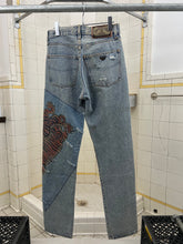 Load image into Gallery viewer, 1990s Armani Oriental Tiger Applique Washed Denim - Size S