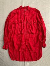 Load image into Gallery viewer, 1980s Katharine Hamnett Burnt Red Silk Big Pocket Shirt - Size OS