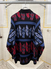 Load image into Gallery viewer, 1980s Marithe Francois Girbaud x Maillaparty Zippered Intarsia Sweater - Size L